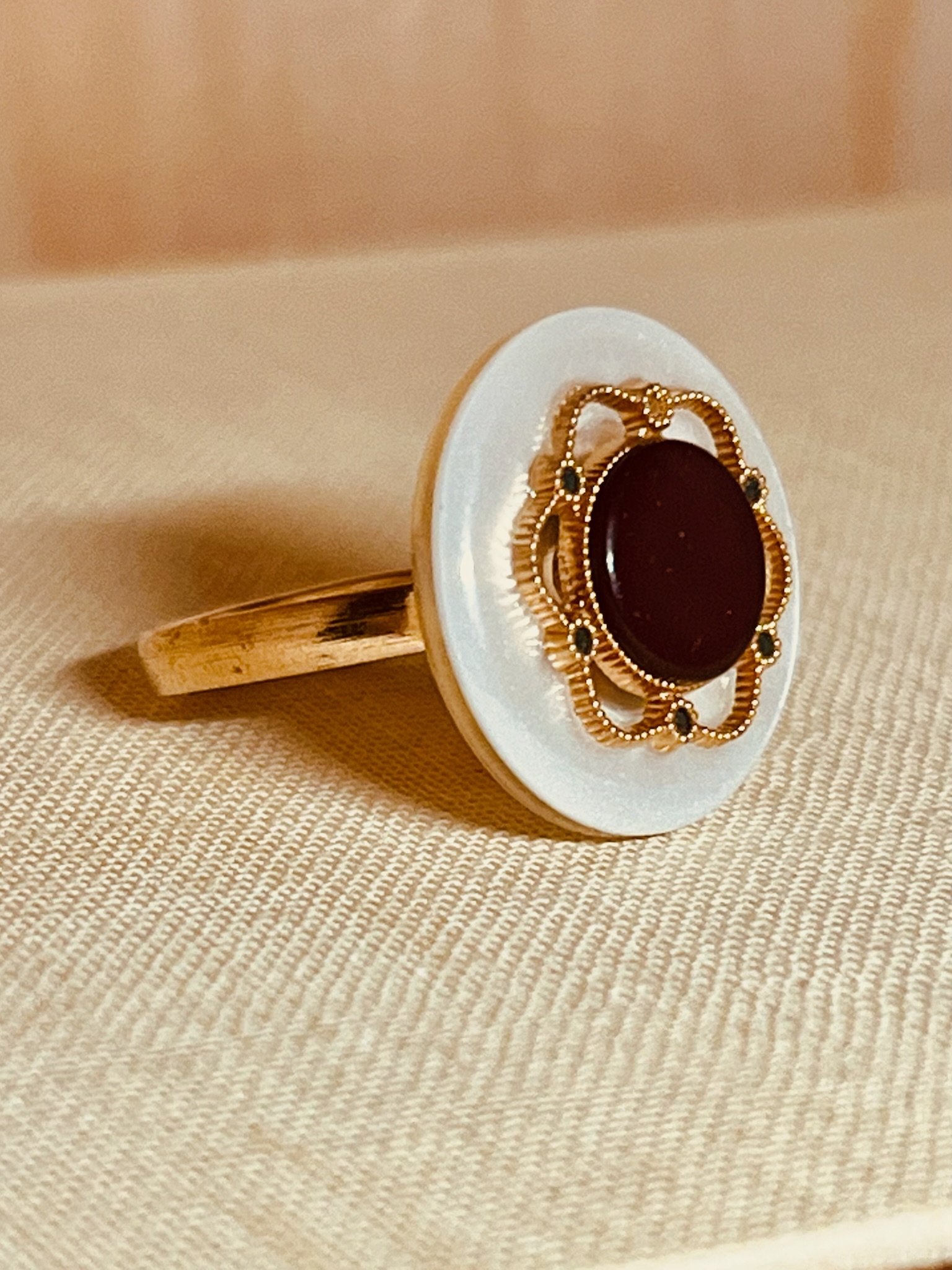 Gold Ring with Onyx