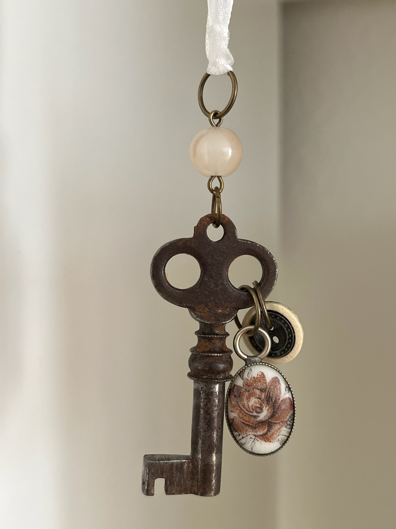 Brass Key and Rose