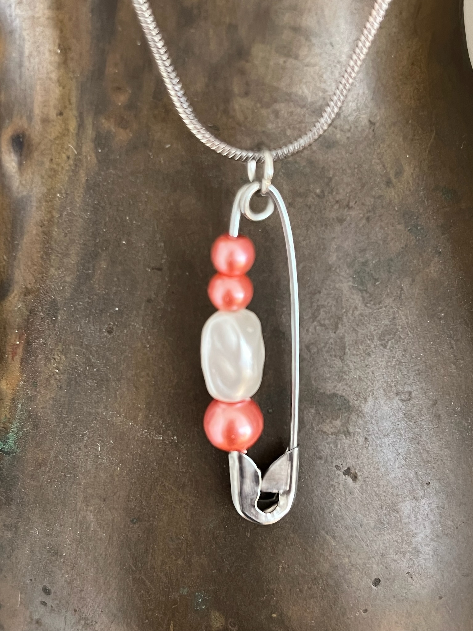 Silver Chain with Pearls