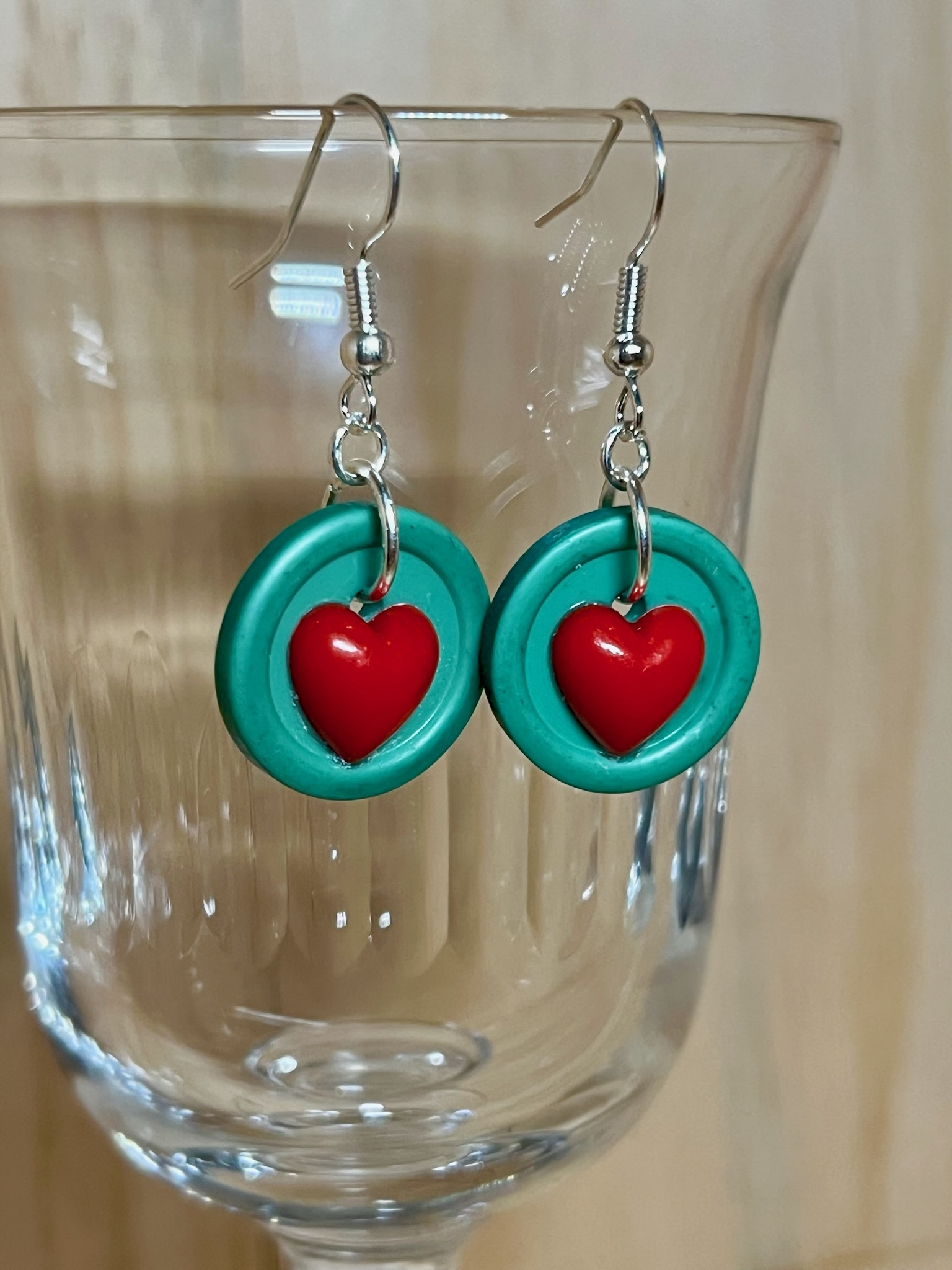 Hand Painted Heart Drops