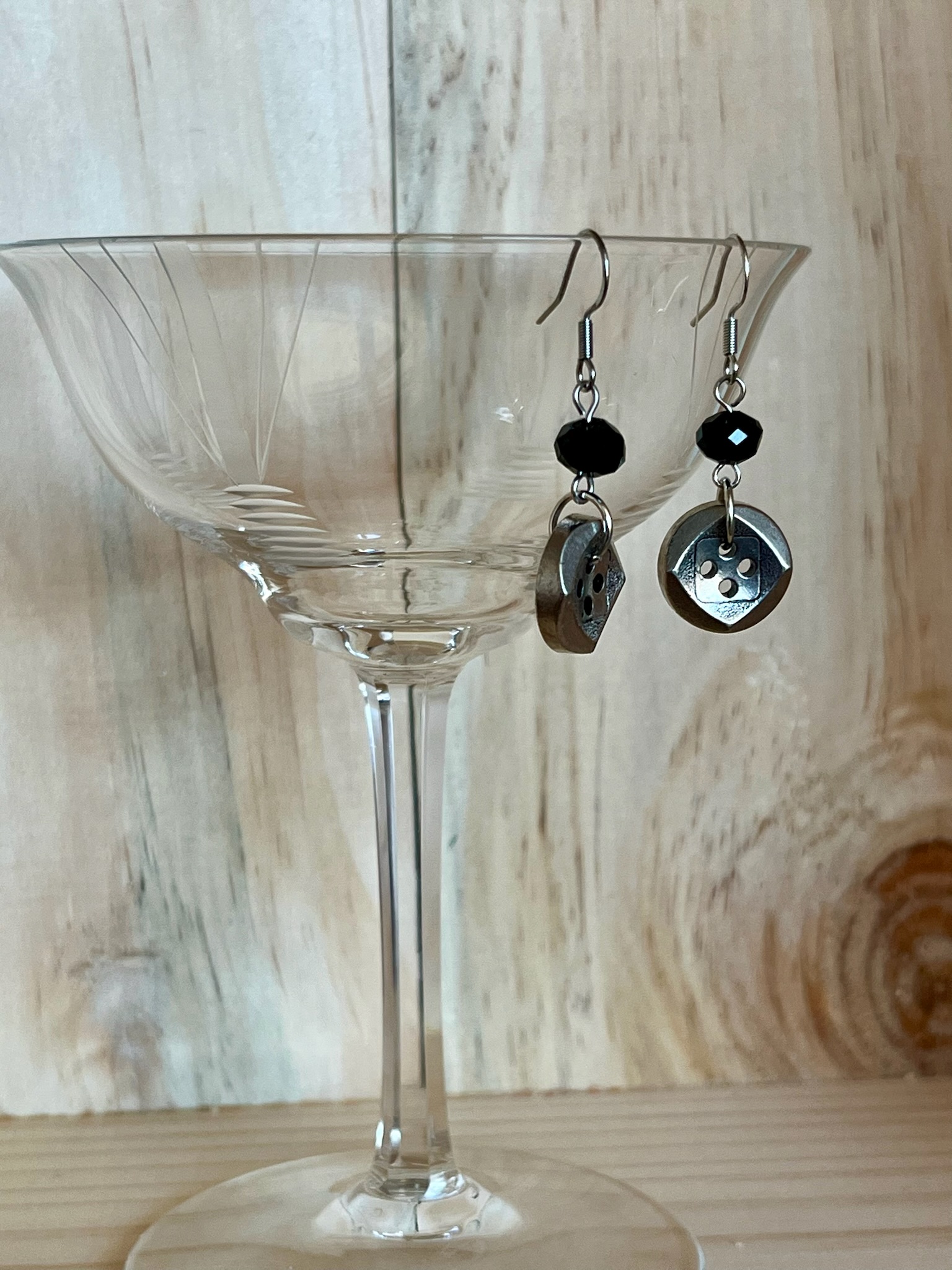 Glass with Ornate Rings